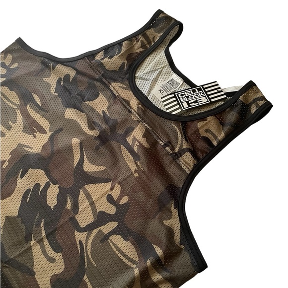 NWT CELLBLOCK 13 FOXHOLE CAMO MESH TANK TOP - Picture 4 of 7